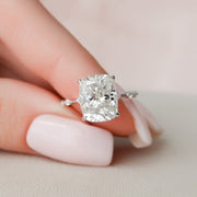 Handmade Distance Pave Wedding Ring